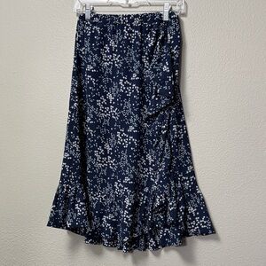 MICHAEL Michael Kors Floral Ruffle Midi Skirt
